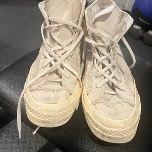 Converse Cream High-Top Sneakers